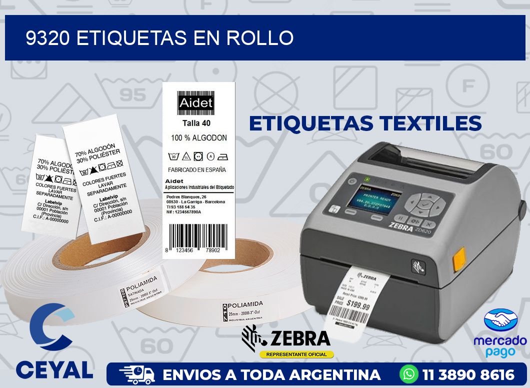 9320 ETIQUETAS EN ROLLO