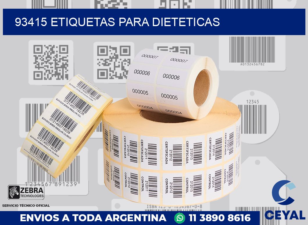 93415 ETIQUETAS PARA DIETETICAS