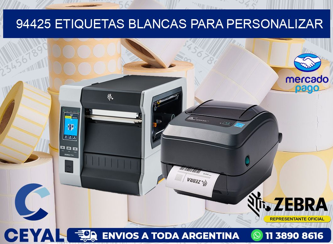 94425 ETIQUETAS BLANCAS PARA PERSONALIZAR