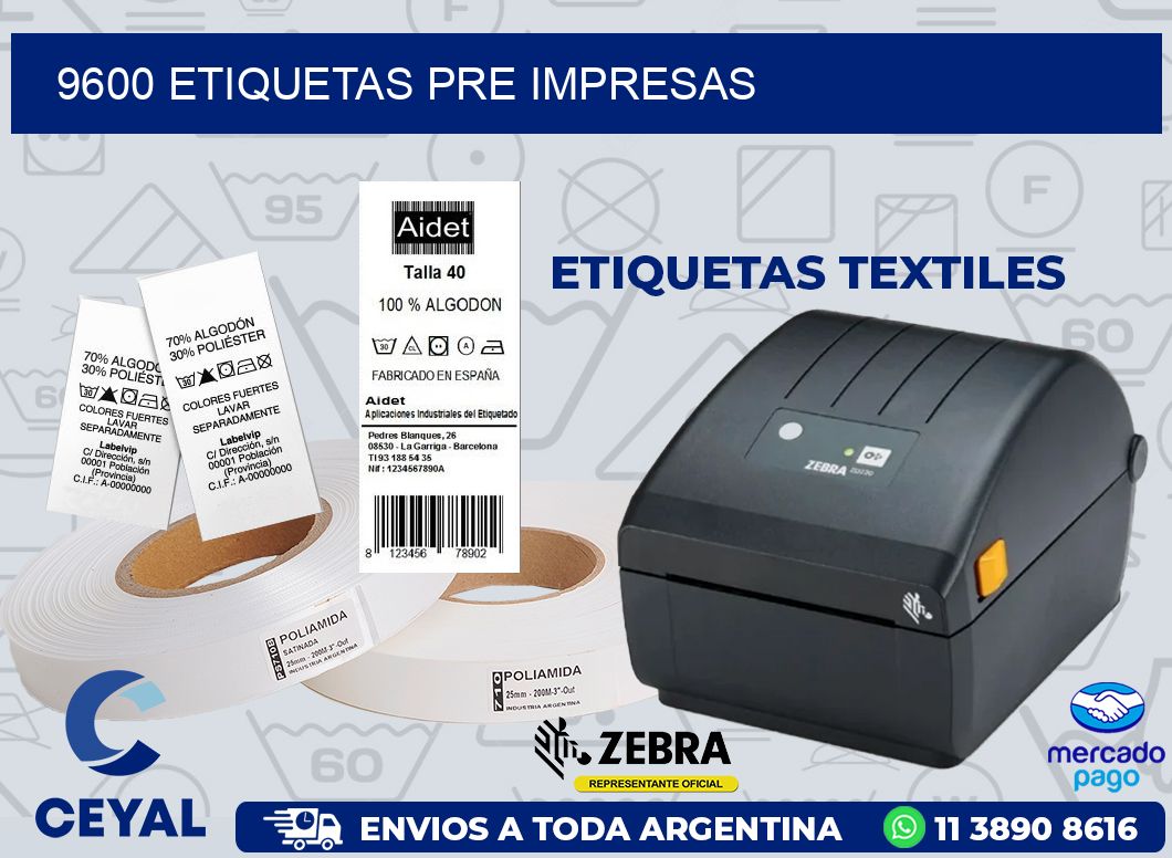 9600 ETIQUETAS PRE IMPRESAS