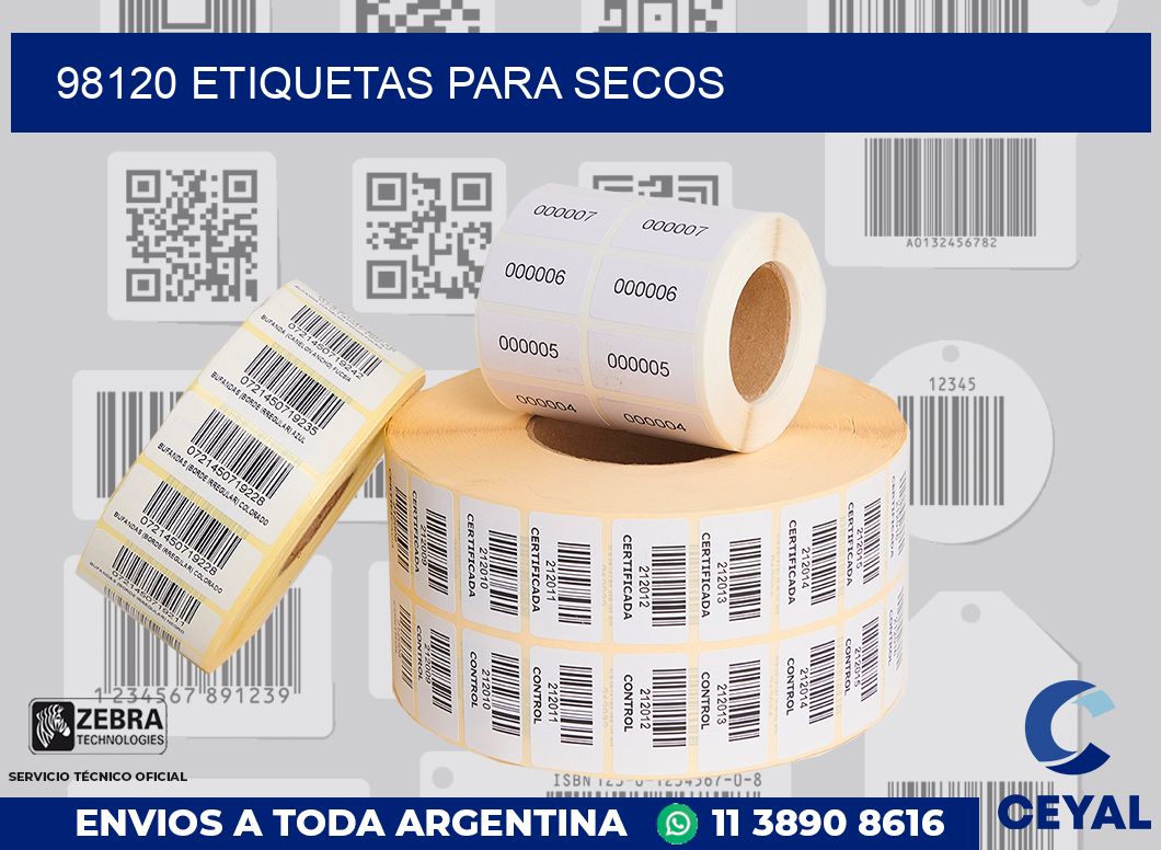 98120 ETIQUETAS PARA SECOS