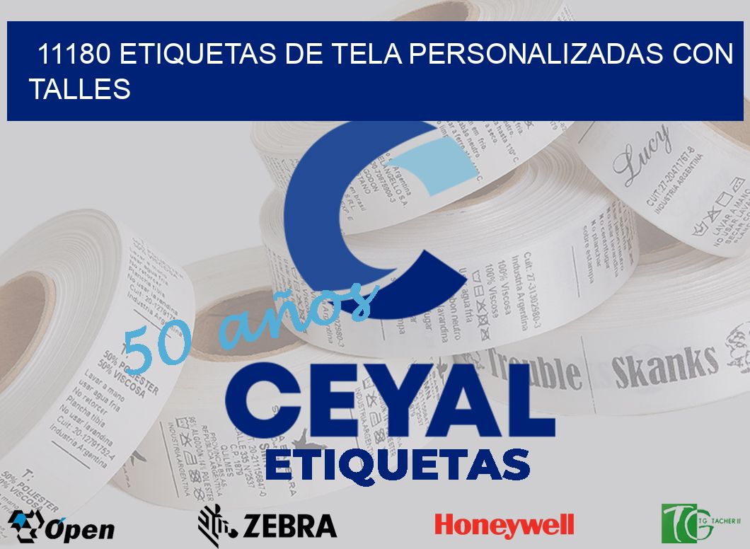 11180 ETIQUETAS DE TELA PERSONALIZADAS CON TALLES