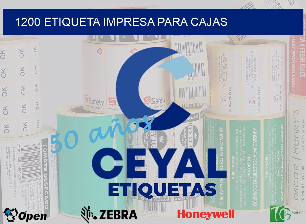 1200 ETIQUETA IMPRESA PARA CAJAS