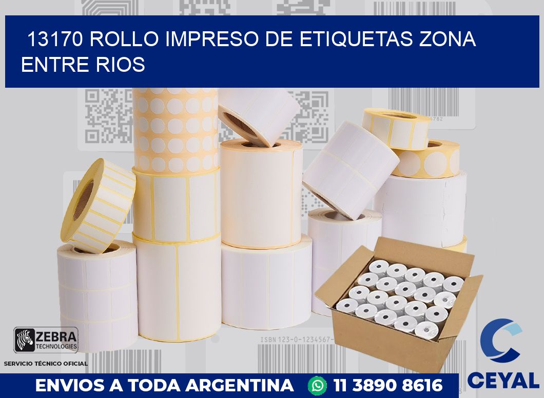 13170 ROLLO IMPRESO DE ETIQUETAS ZONA ENTRE RIOS