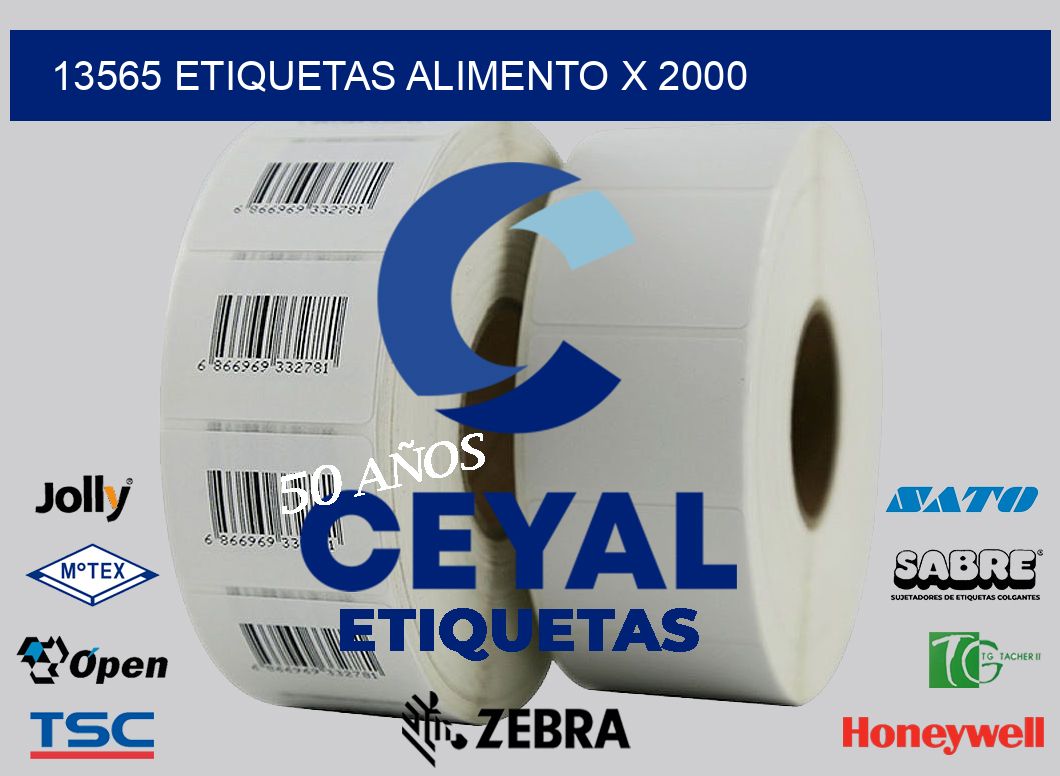 13565 etiquetas alimento x 2000