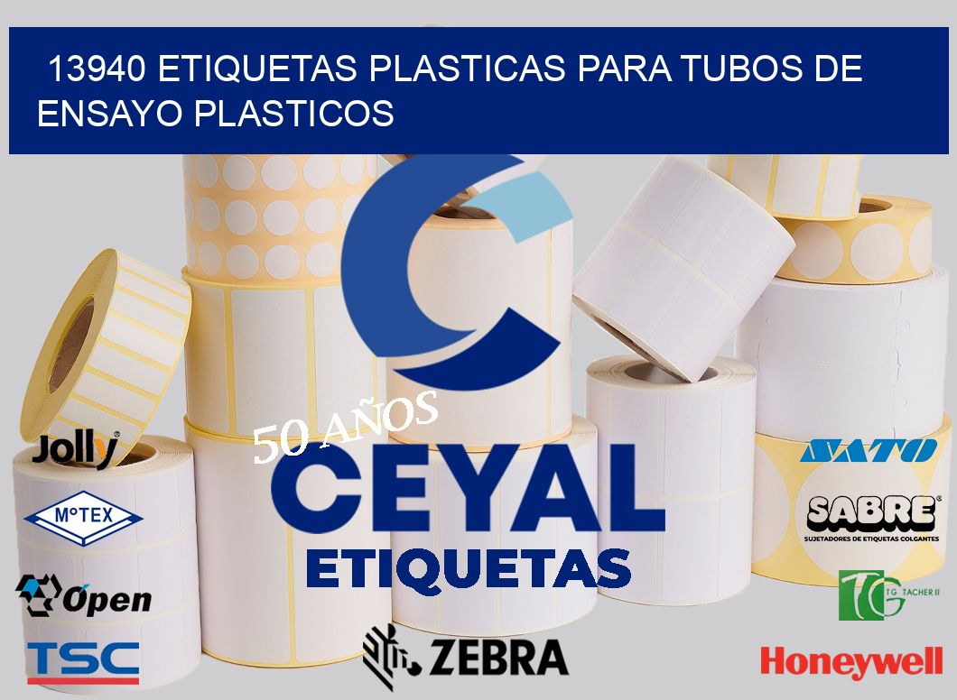 13940 ETIQUETAS PLASTICAS PARA TUBOS DE ENSAYO PLASTICOS