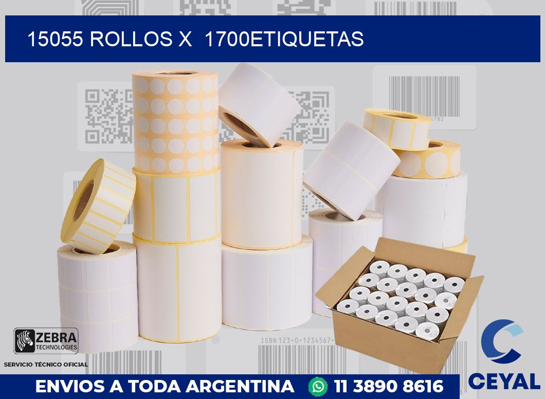 15055 Rollos x  1700etiquetas