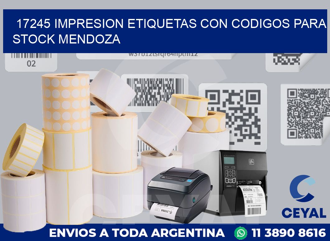 17245 IMPRESION ETIQUETAS CON CODIGOS PARA STOCK MENDOZA