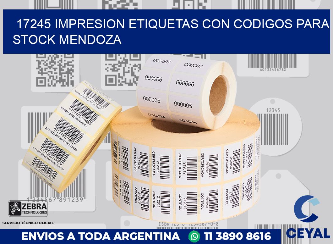 17245 IMPRESION ETIQUETAS CON CODIGOS PARA STOCK MENDOZA