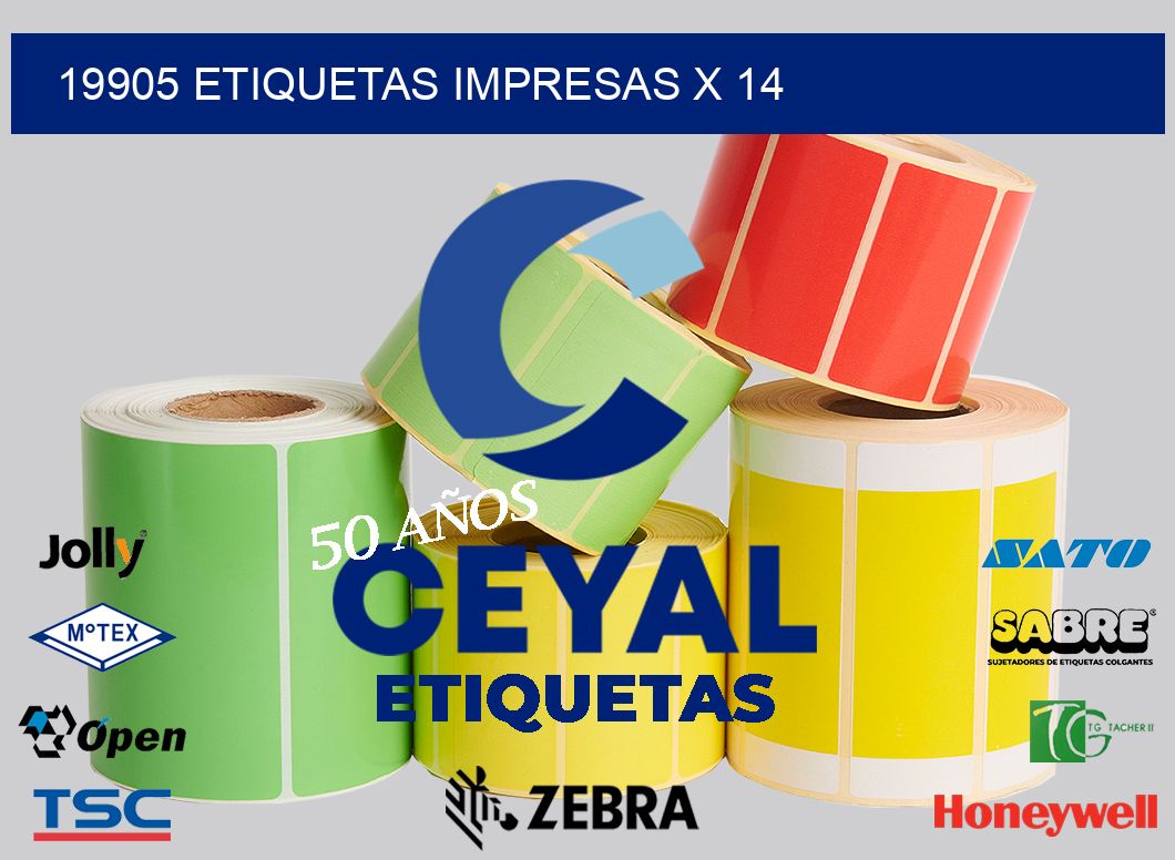 19905 Etiquetas impresas x 14