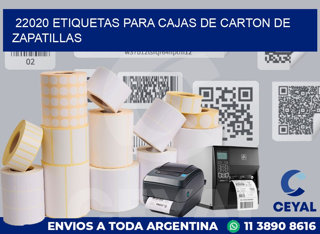 22020 ETIQUETAS PARA CAJAS DE CARTON DE ZAPATILLAS