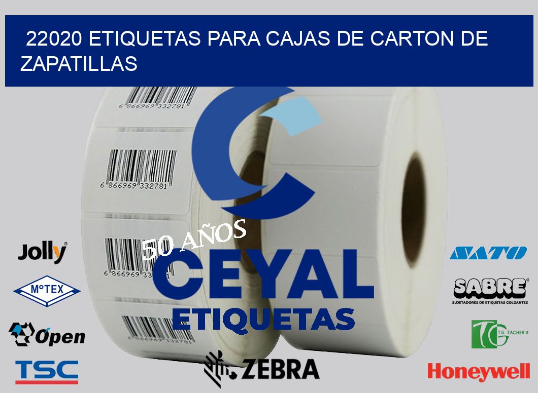 22020 ETIQUETAS PARA CAJAS DE CARTON DE ZAPATILLAS