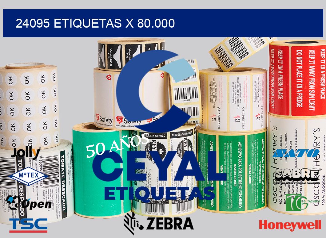 24095 Etiquetas x 80.000