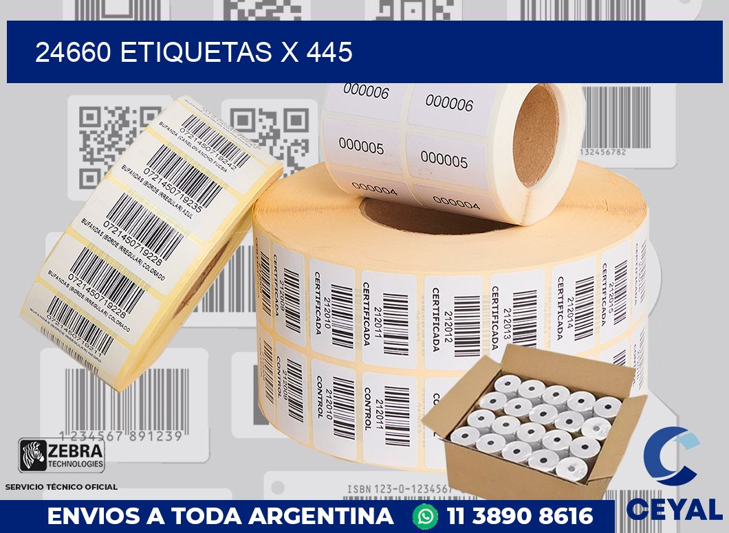 24660 Etiquetas x 445