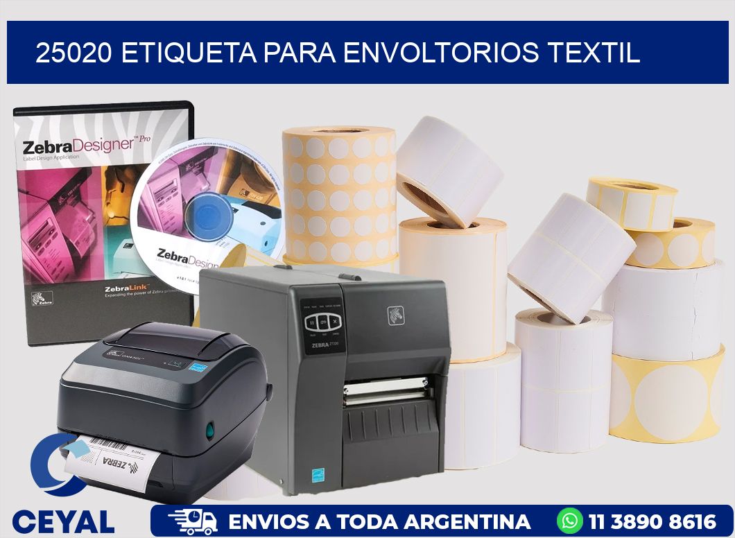 25020 ETIQUETA PARA ENVOLTORIOS TEXTIL