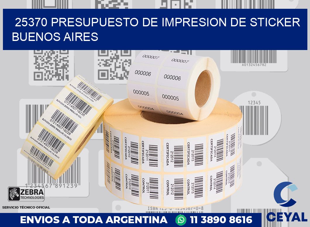 25370 PRESUPUESTO DE IMPRESION DE STICKER BUENOS AIRES