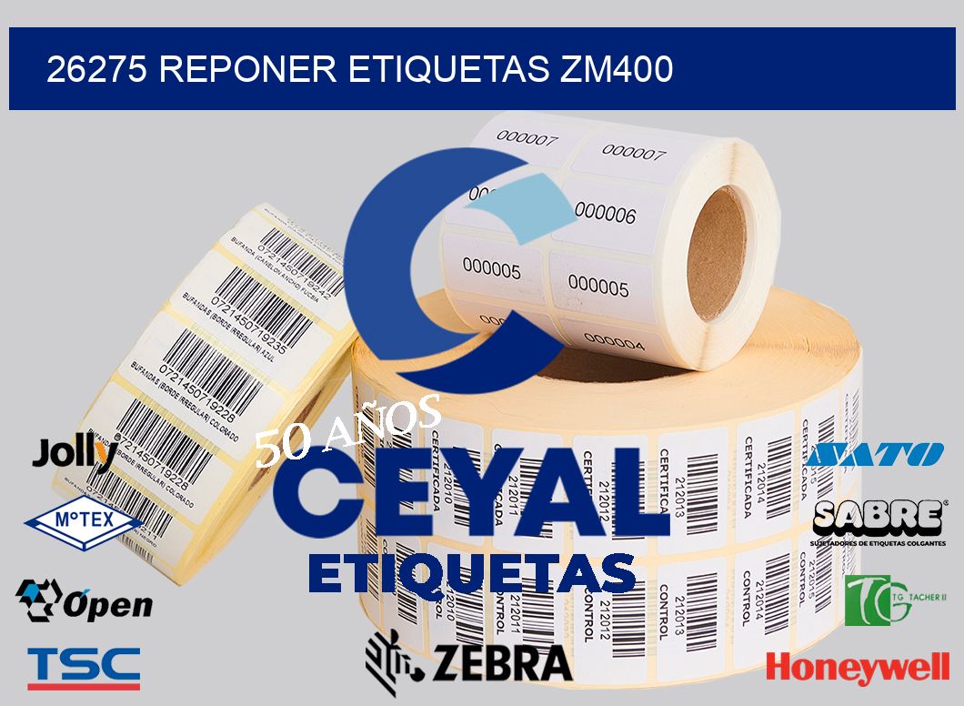 26275 REPONER ETIQUETAS ZM400