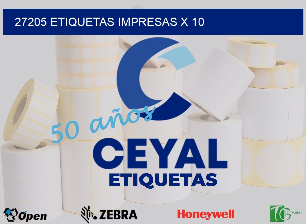 27205 Etiquetas impresas x 10