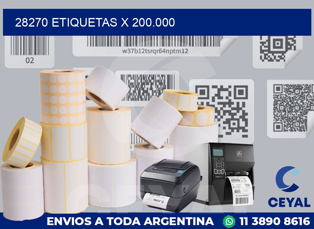 28270 Etiquetas x 200.000