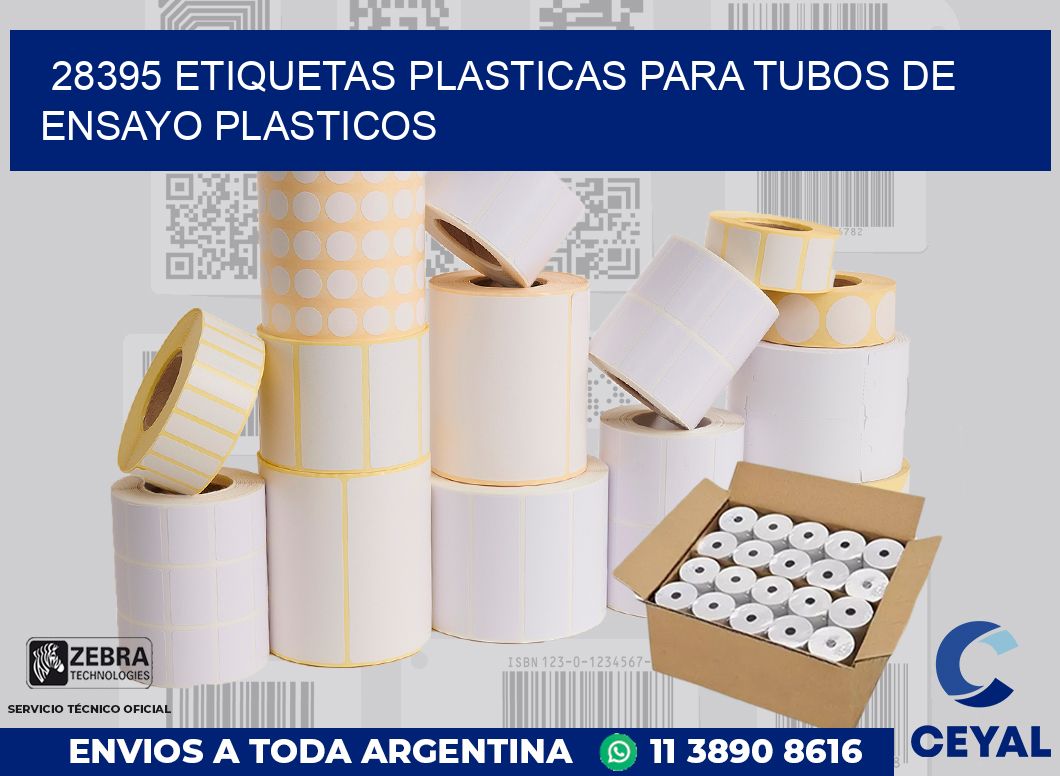 28395 ETIQUETAS PLASTICAS PARA TUBOS DE ENSAYO PLASTICOS