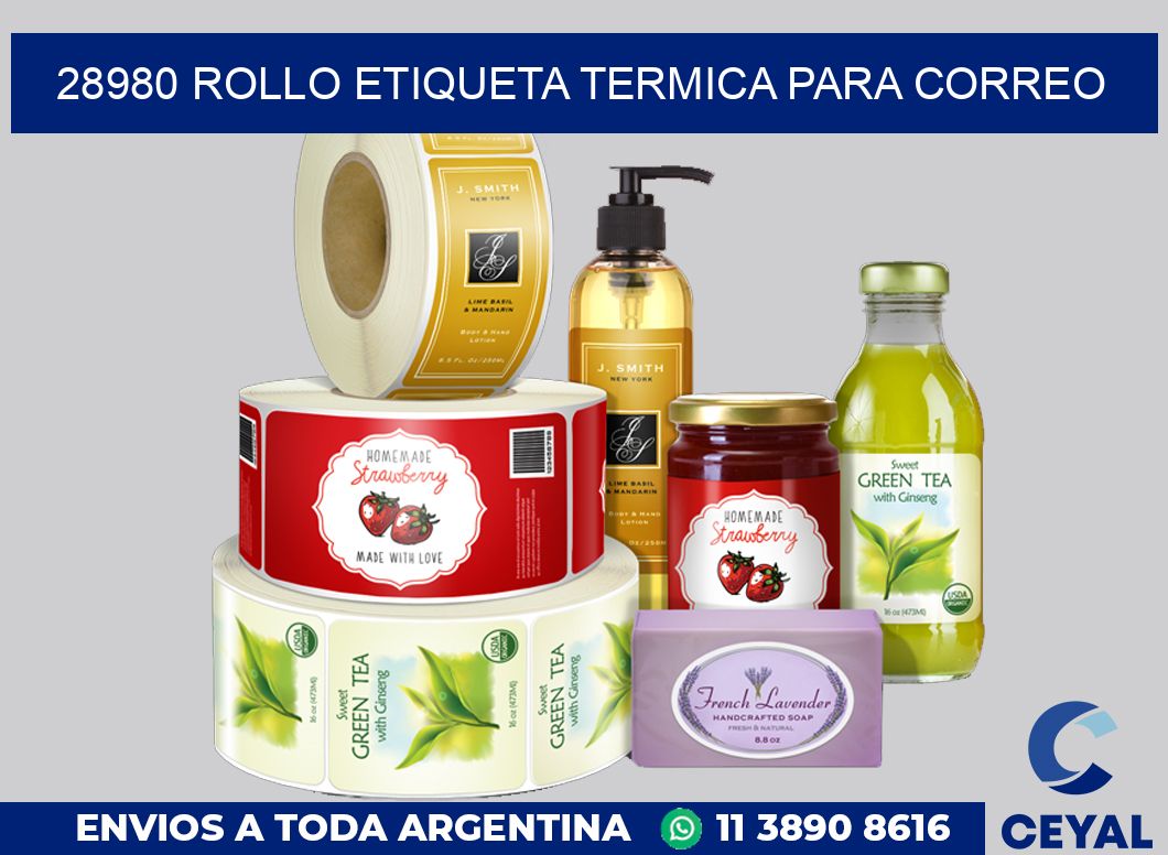 28980 ROLLO ETIQUETA TERMICA PARA CORREO