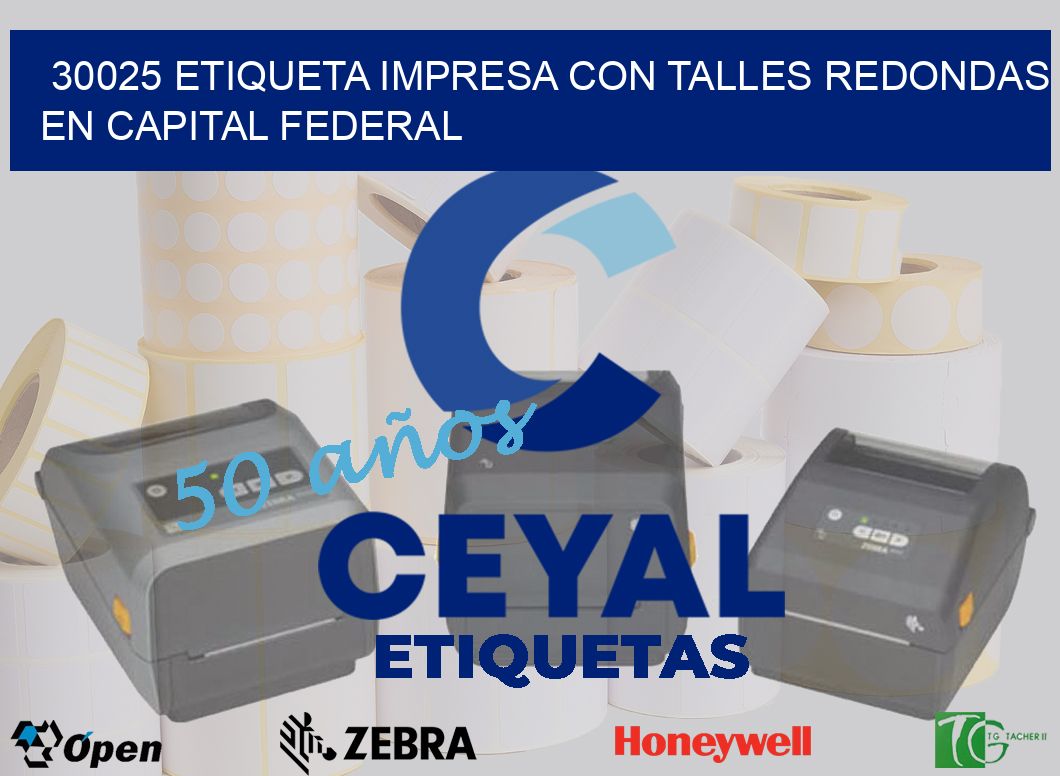 30025 ETIQUETA IMPRESA CON TALLES REDONDAS EN CAPITAL FEDERAL