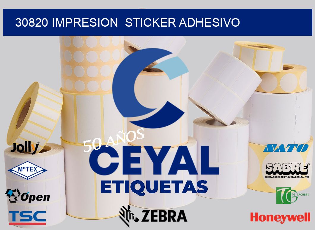 30820 impresion  sticker adhesivo