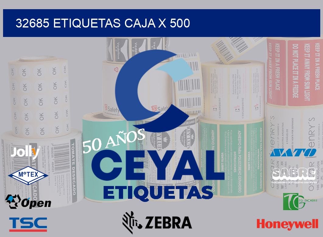 32685 etiquetas caja x 500