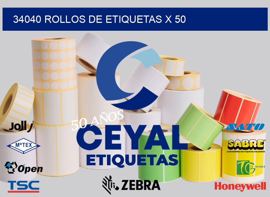 34040 rollos de etiquetas x 50