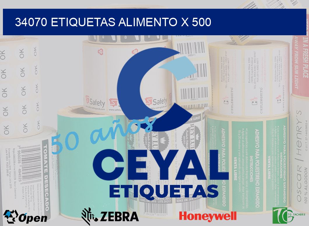 34070 etiquetas alimento x 500