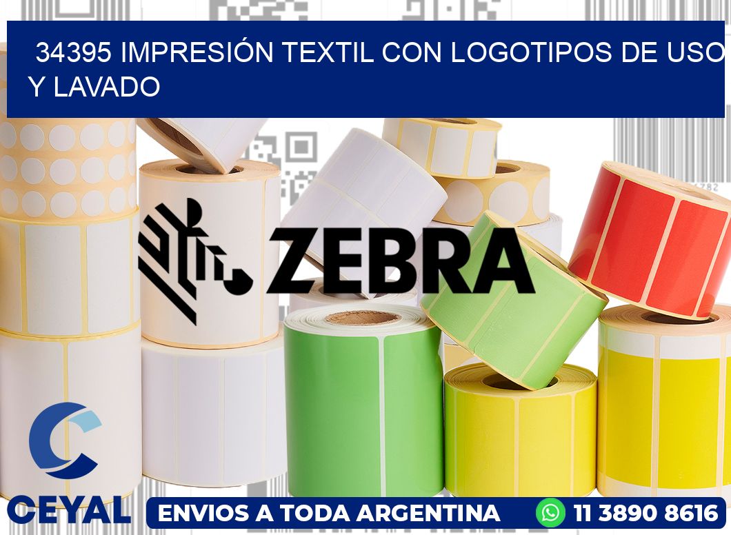 34395 IMPRESIÓN TEXTIL CON LOGOTIPOS DE USO Y LAVADO