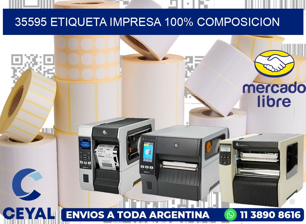 35595 ETIQUETA IMPRESA 100% COMPOSICION