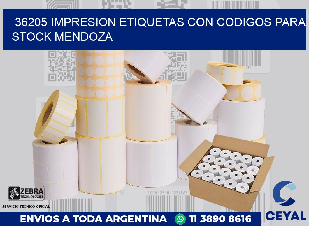 36205 IMPRESION ETIQUETAS CON CODIGOS PARA STOCK MENDOZA