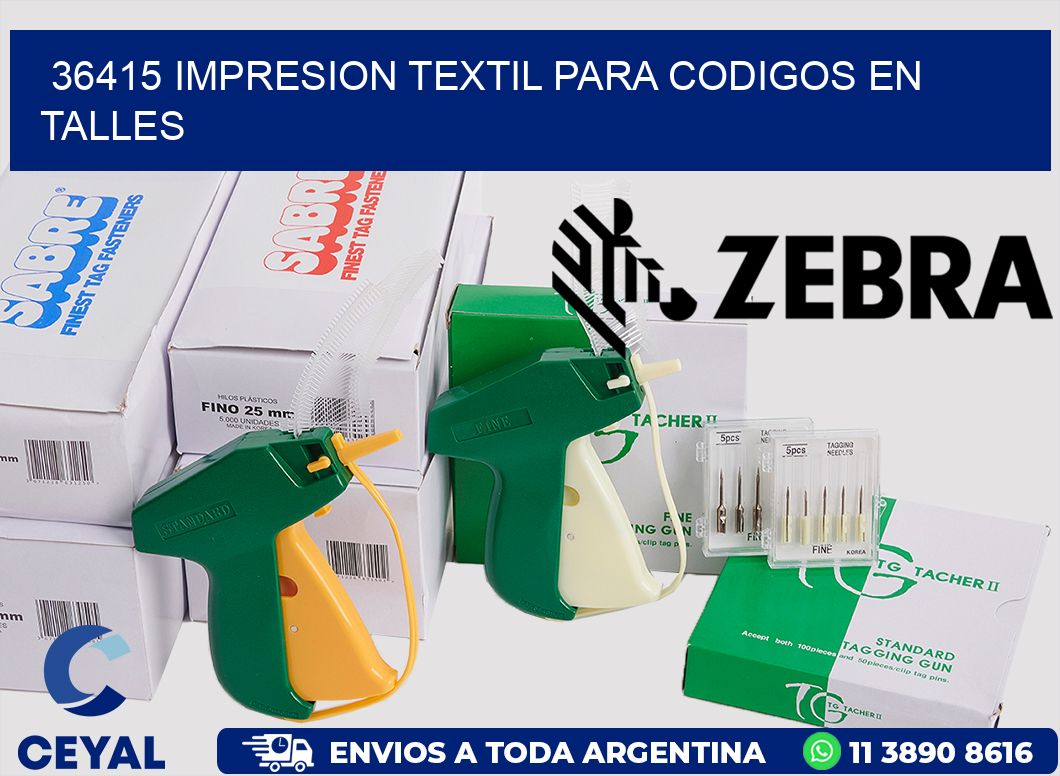 36415 IMPRESION TEXTIL PARA CODIGOS EN TALLES