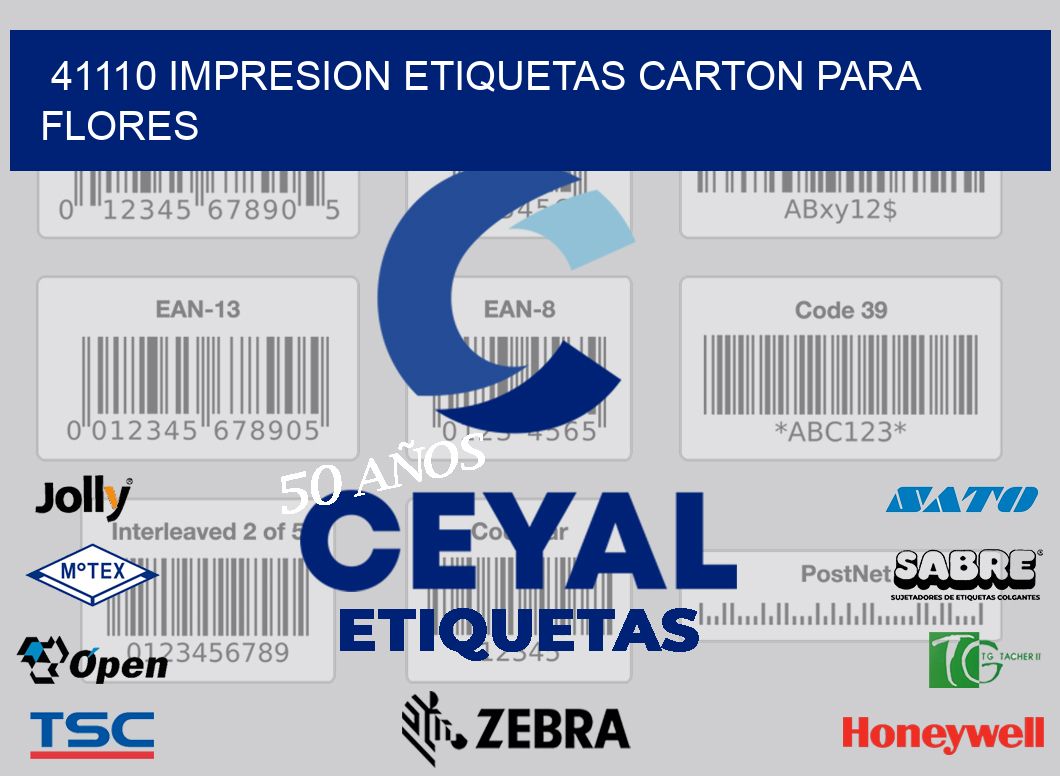 41110 IMPRESION ETIQUETAS CARTON PARA FLORES