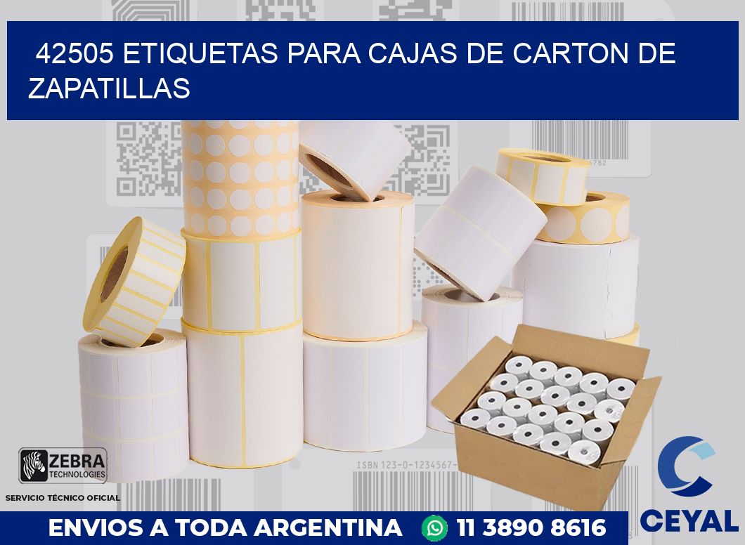 42505 ETIQUETAS PARA CAJAS DE CARTON DE ZAPATILLAS