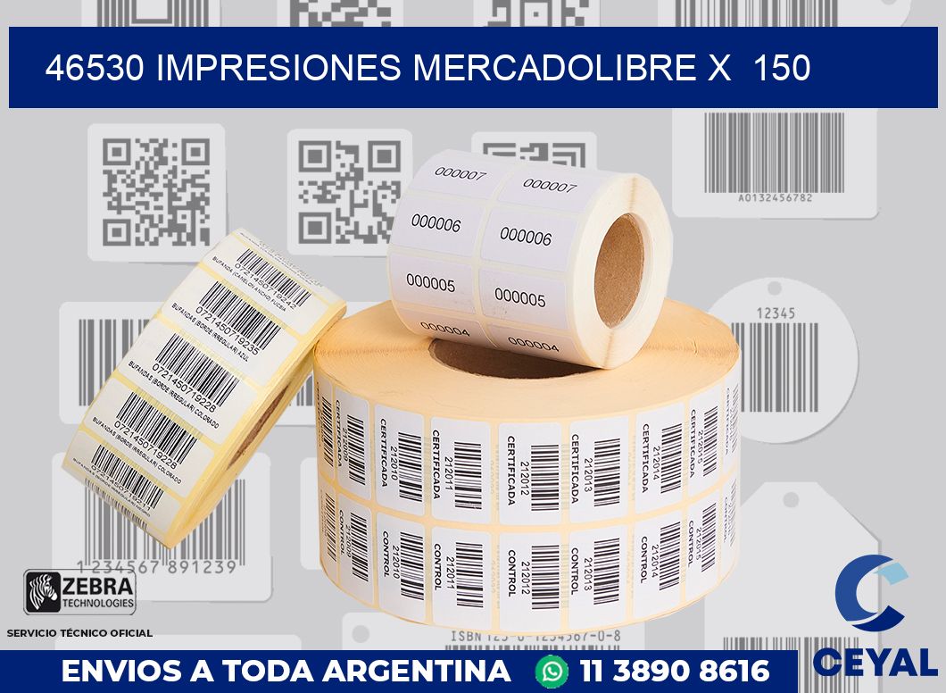 46530 impresiones mercadolibre x  150