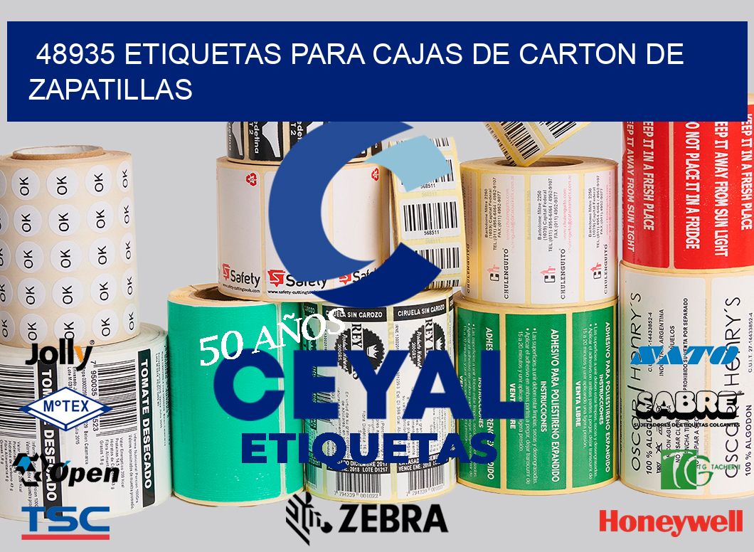 48935 ETIQUETAS PARA CAJAS DE CARTON DE ZAPATILLAS