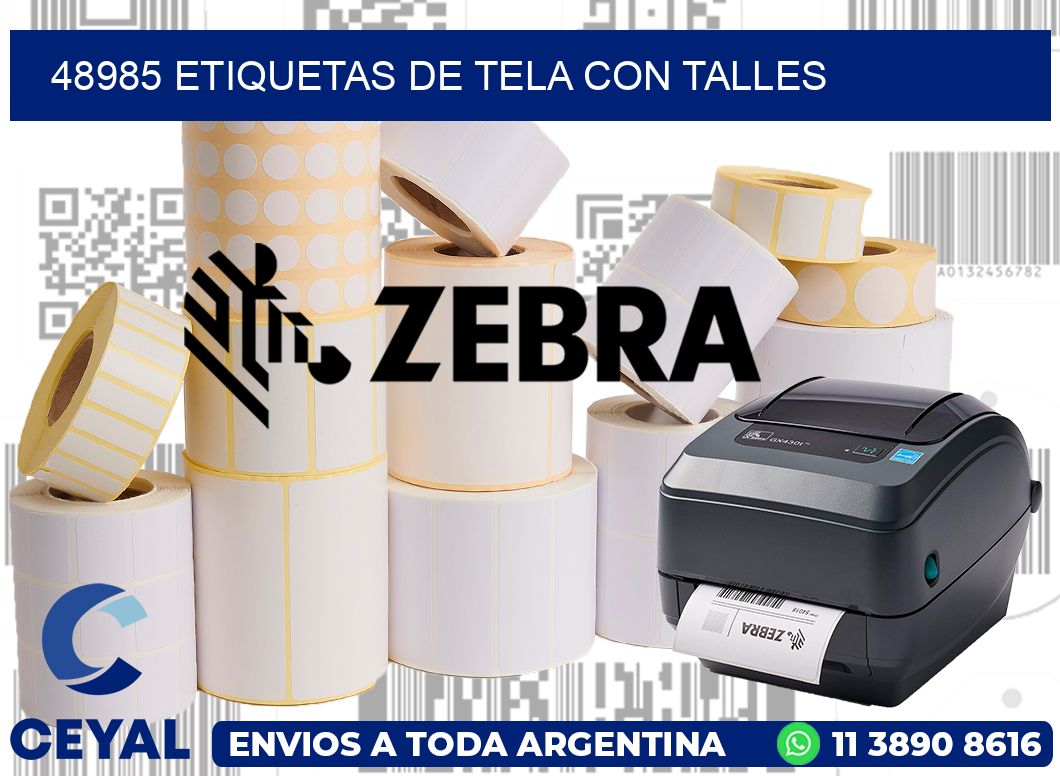 48985 ETIQUETAS DE TELA CON TALLES