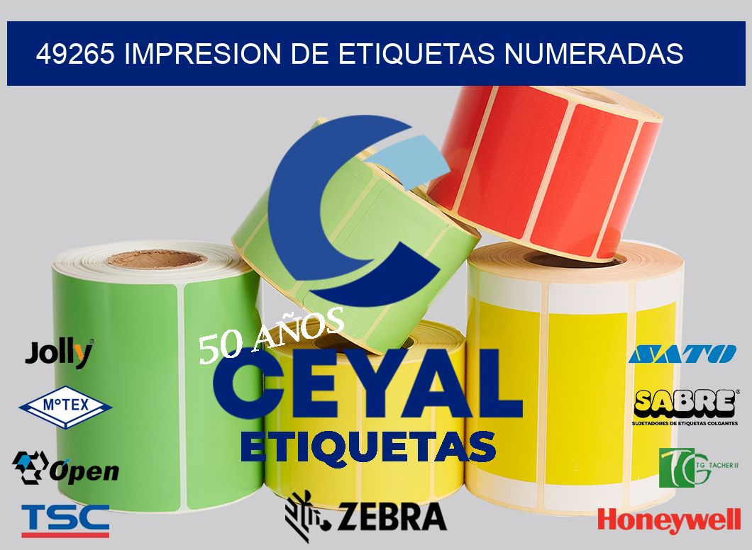 49265 IMPRESION DE ETIQUETAS NUMERADAS