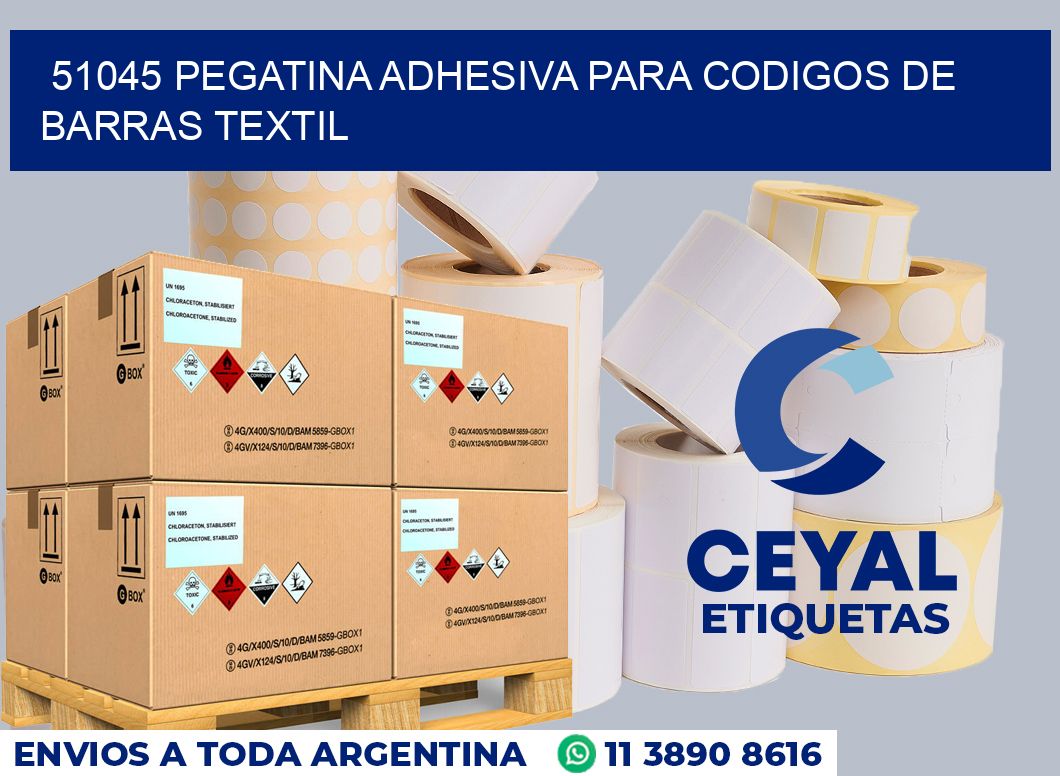 51045 PEGATINA ADHESIVA PARA CODIGOS DE BARRAS TEXTIL