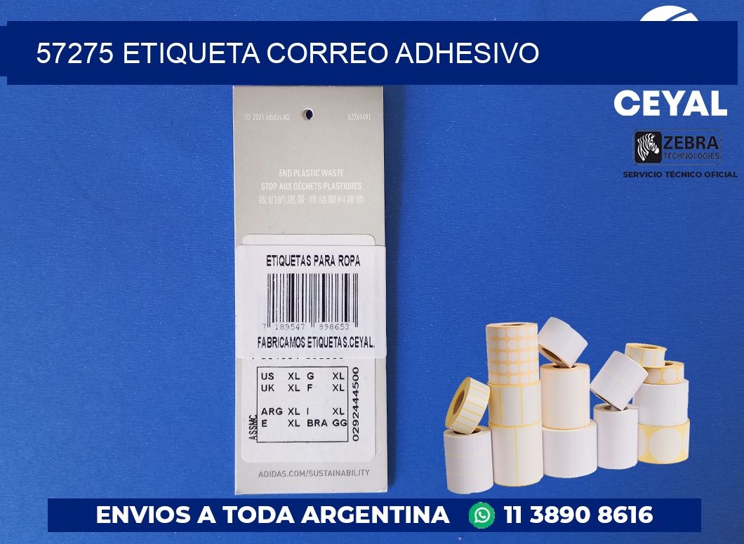 57275 ETIQUETA CORREO ADHESIVO