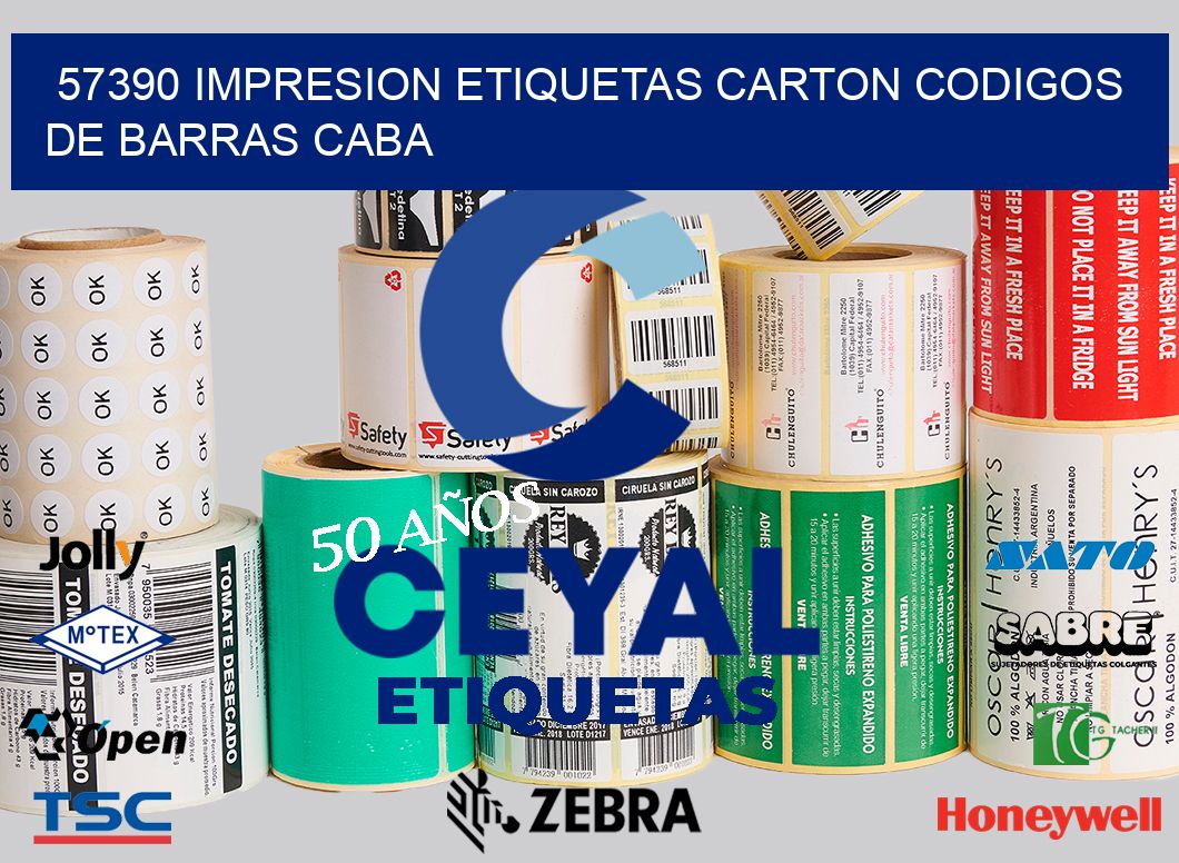 57390 IMPRESION ETIQUETAS CARTON CODIGOS DE BARRAS CABA