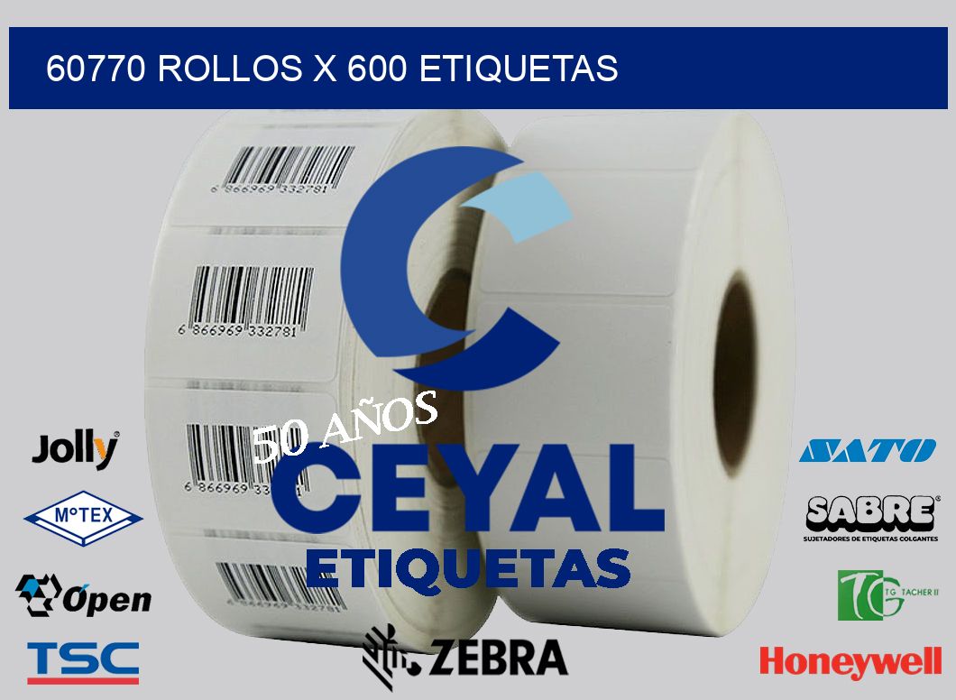 60770 Rollos x 600 etiquetas