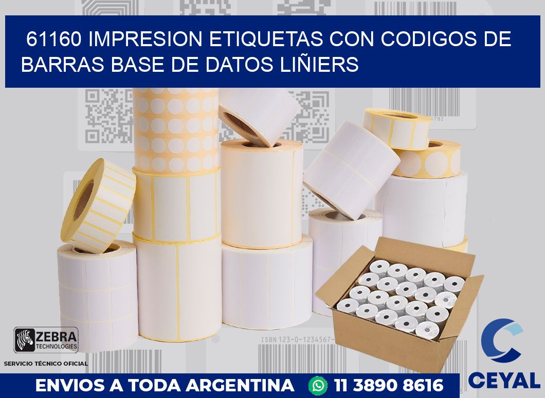 61160 IMPRESION ETIQUETAS CON CODIGOS DE BARRAS BASE DE DATOS LIÑIERS