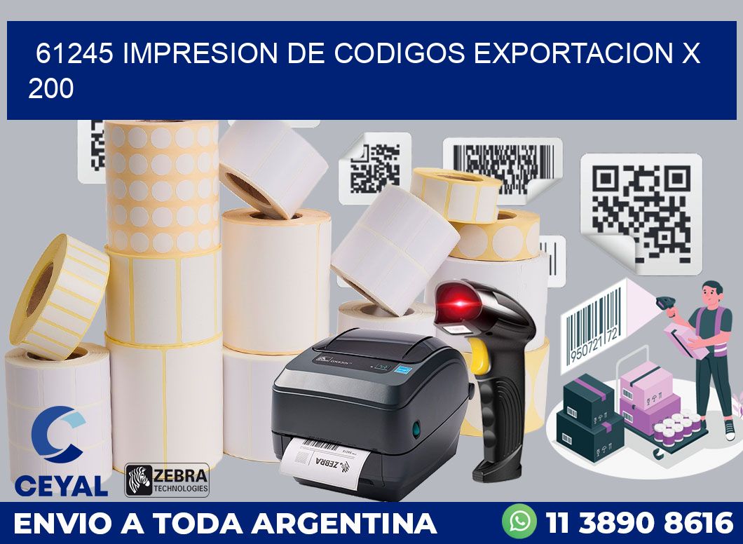 61245 impresion de codigos exportacion x 200