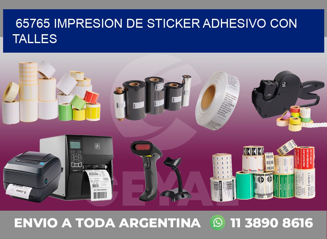 65765 IMPRESION DE STICKER ADHESIVO CON TALLES