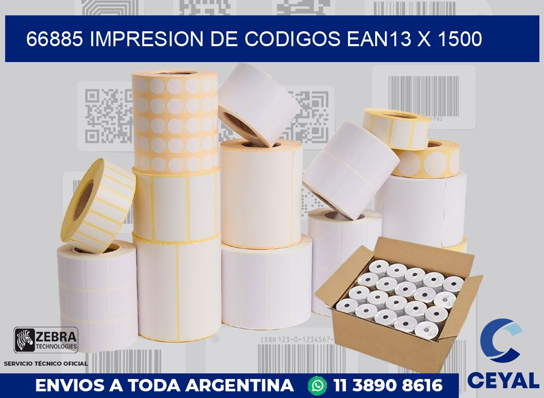 66885 impresion de codigos EAN13 x 1500