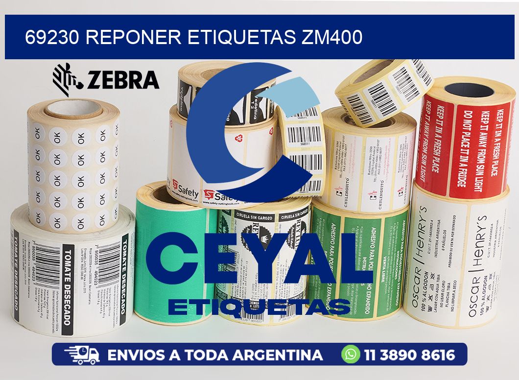 69230 REPONER ETIQUETAS ZM400