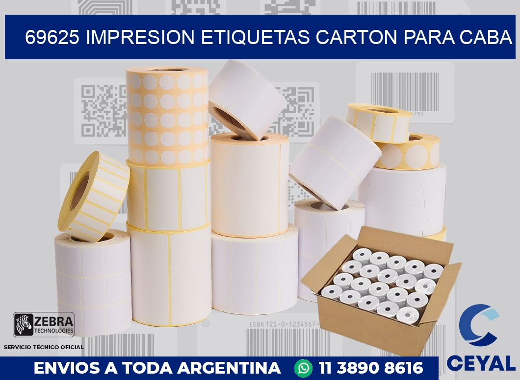 69625 IMPRESION ETIQUETAS CARTON PARA CABA